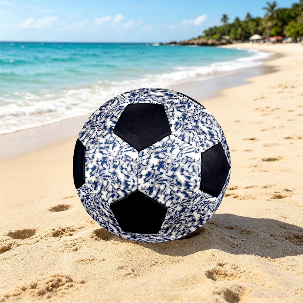 1pc Abstract Wave Lightweight PVC Training Soccer Ball, Size 5, Suitable for Indoor and Outdoor TrainingGift y60326