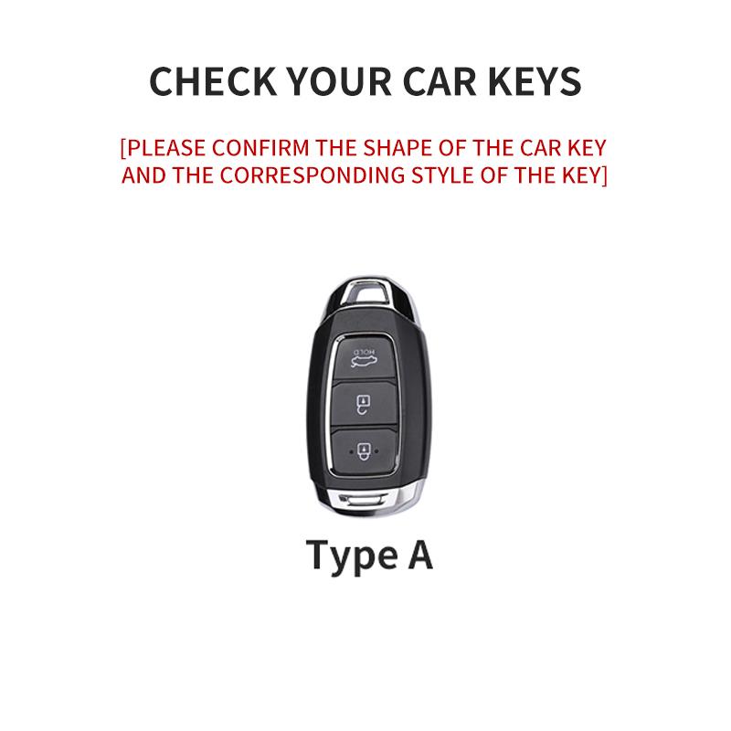 3 Buttons Suede Shell Fob For Hyundai I30 Ix35 Kona Encino Solaris Azera Grandeur Ig Accent Santa Fe Palisade Car Key Case Cover