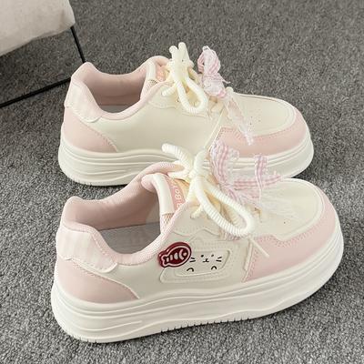 School Season Women's New Cute Versatile Ins Thick Baseplate Shoes Niche Non-collision Shoes