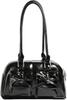 Ergugos Women's Handbag, PU Leather with Ribbon and Bow, Korean Fashion, Y2K, Cute, Lightweight, Solid Color, School Bag, Perfect for Commuting,