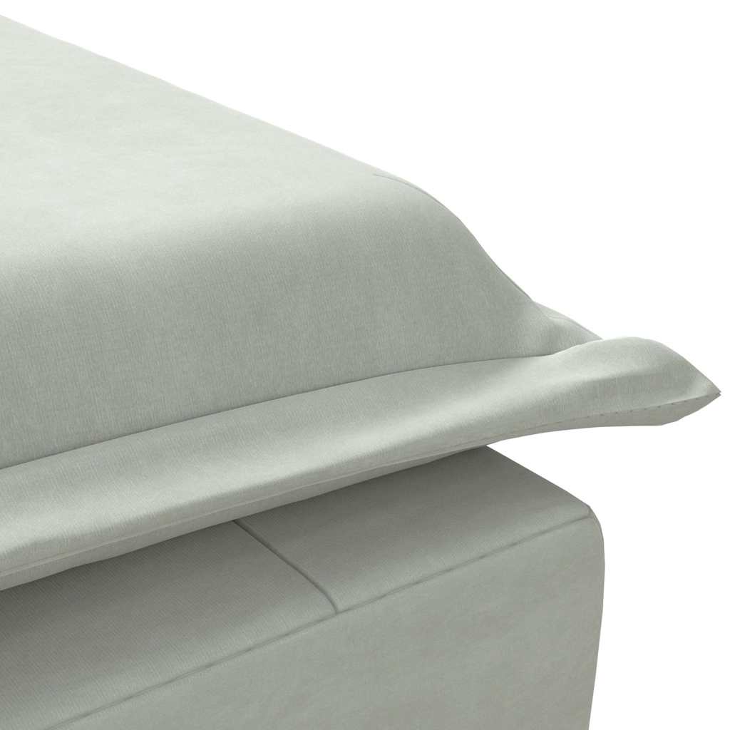 Massage Chaise Lounge with Neck Roll Light Grey Velvet