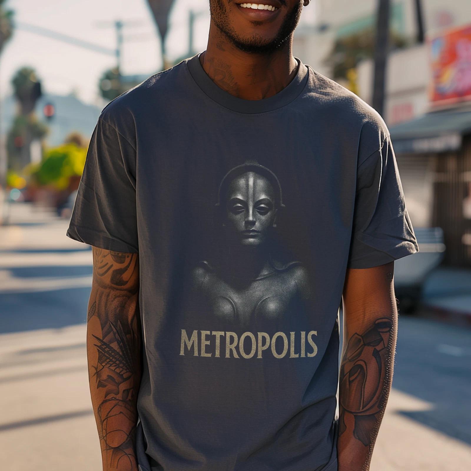 

Metropolis Sci-Fi Film T shirt | Vintage Cinema Robot Tee S-4XL | AI Gift L