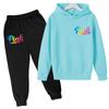 Kids Hoodie Pink Letters Print Coat Boy Girl Toddler 3-12 Years Charming Casual Clothing Top+Pants 2P Leisure Sports Fashion Set