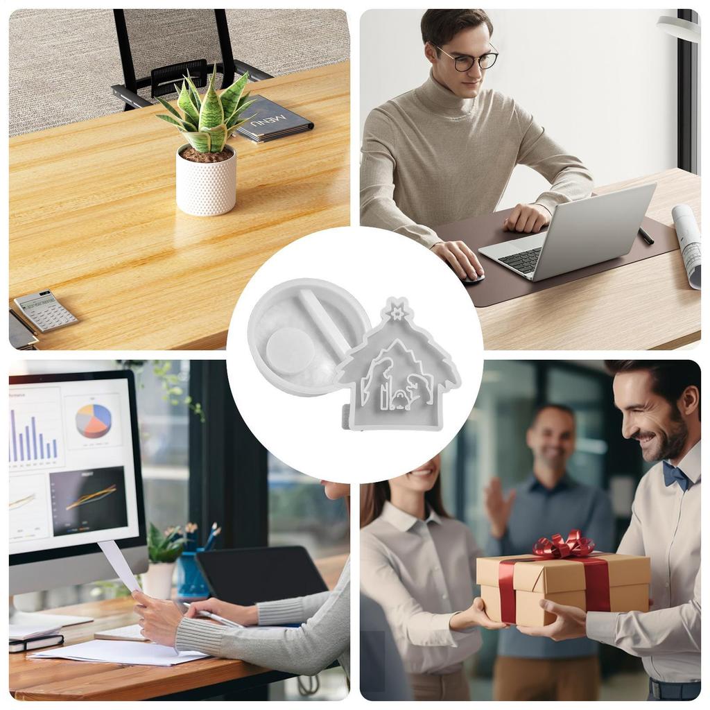 Silicone Nativity Scene Mold Resin Casting Mold Handicraft Soap Making Supplies for Epoxy Resin Chocolate Fondant