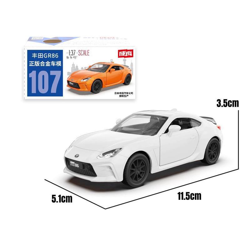 1/37 Toyota GR86 Legierung Sportwagen Modell Diecasts Metall Rennbahn Rennwagen Fahrzeuge Modell Hohe Simulation Sammlung Kinderspielzeug Geschenk