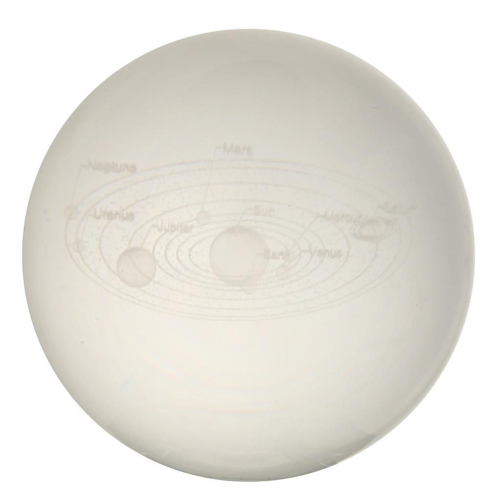  3D Solar System crystal ball Engraved Solar System Miniature Planets Model