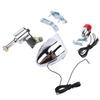 Bike Generator Headlight Tail Light Kit 6W Friction Generator Head Tail Lamp for Road Bike Mountain Bike