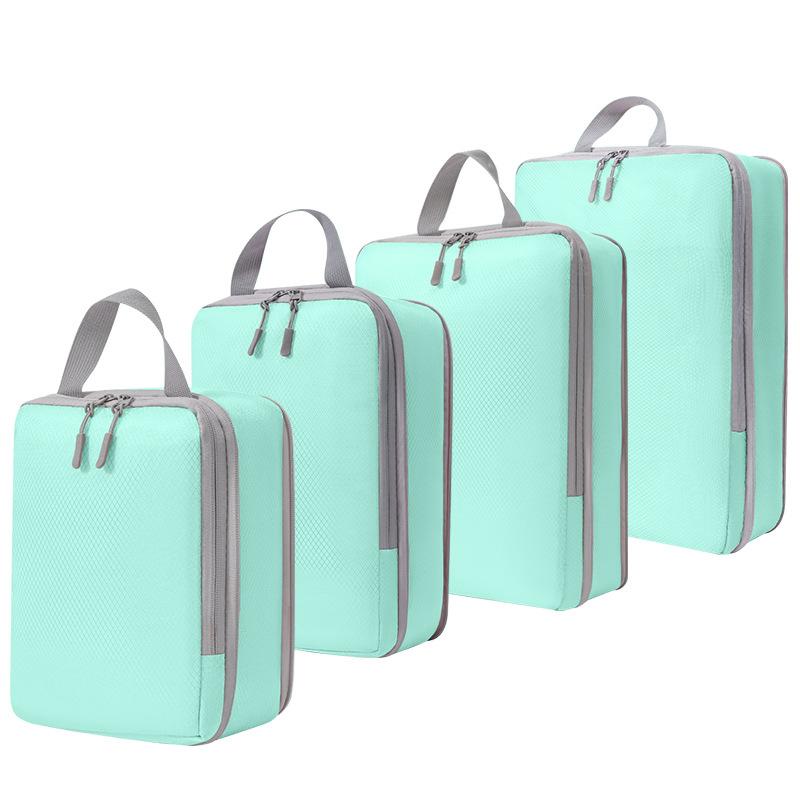 Travel Compression Packing Cubes Suitcase Luggage Organizer Set Zipper Foldable Storage Bag for Clothes Shoes Travel Accessories
