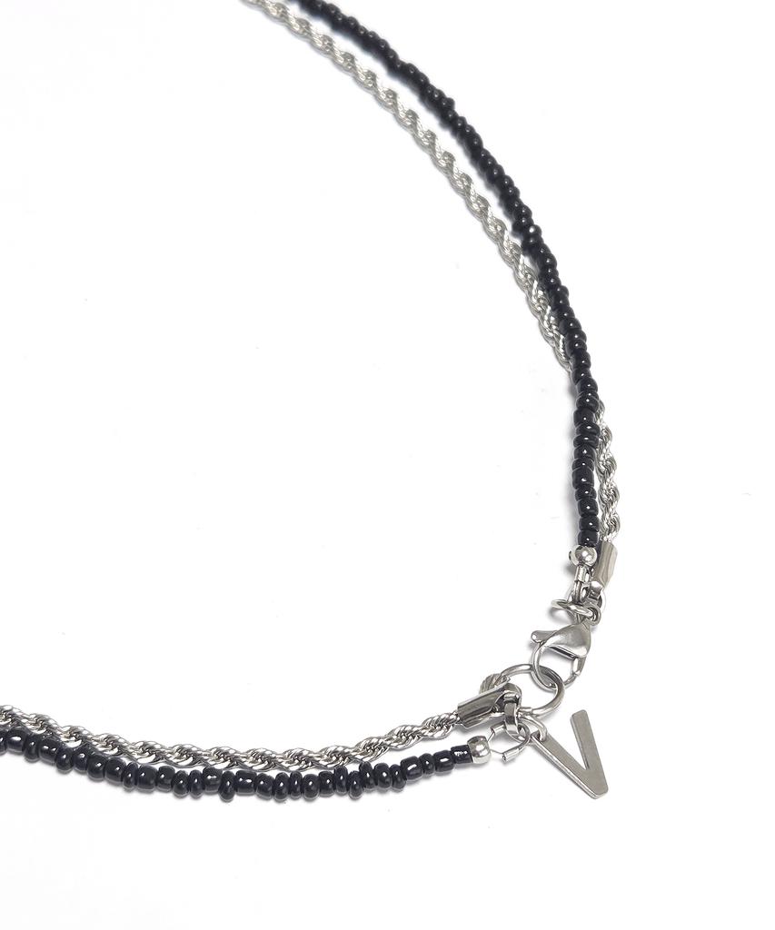 Vlack Veast Skull Double String Necklace _ Jw4509