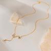 Exquisite butterfly Necklace Fashion Stainless Steel Luxury Zircon Jewelry Commute Pearl Tassel Chokers Necklaces ALN2601000252