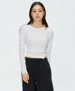 LIFEWORK Women'S Slit Ribbed Long Sleeve T-Shirt