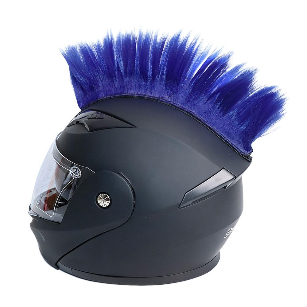 Synthetic Hawks Motor Helmet Decor Reusable Hair Sticker Funny Outdoor Wig