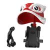 Phone Holder For Motorcycle Waterproof Stable Grip Phone Mount With Lion Hat Navigation Stand With Strong Spring Arm