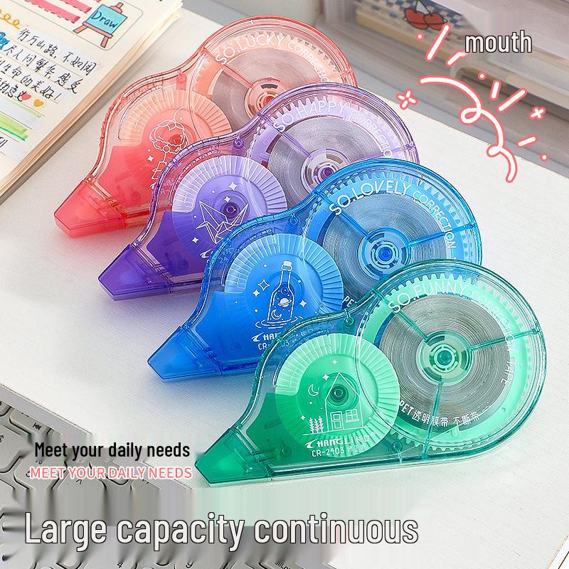 Changli Spectrum Series Correction Tape - High Capacity, Transparent Film for Students