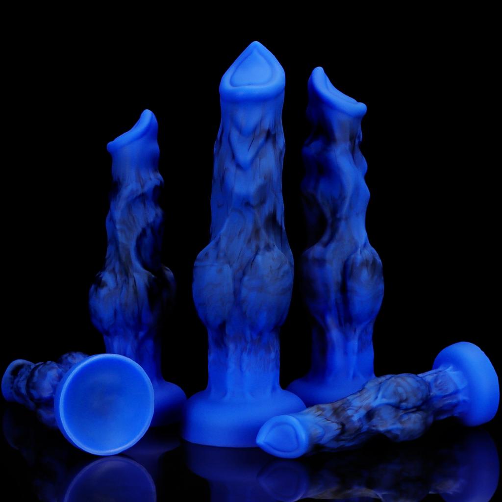Liquid Silicone Shaped Makeup Simulation Dog Dildo Anal Dilation Penis Female Masturbation Product