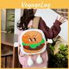 Design Canvas Hamburger Backpack With Breathable Cushion Straps For Gift Teens