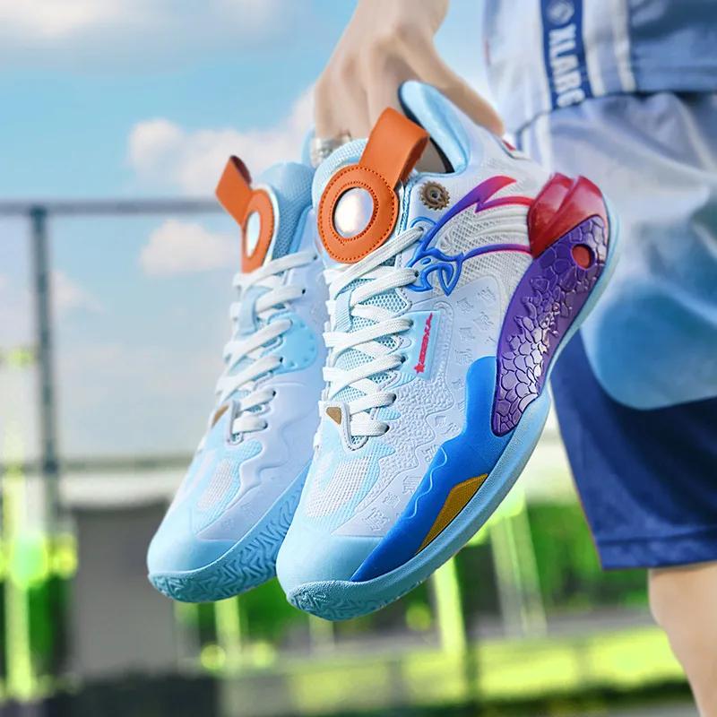 High Quality Basketball Sneakers For Men Fashion Pink Fluorescent Basketball Shoes Women Professional Design Men's Sports Shoes