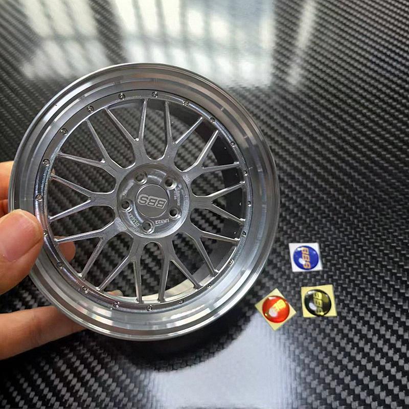 Metal Mini Road Wheel Rim, RAYs Aluminum Alloy Forged Refitting Wheel Model Modified Ornaments Desktop Display