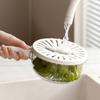 Food Grade Fruit Veggie Cleaning Basket Efficient Rotating Lid Fruit Veggie Strainer Storage Bowl For Refrigerators