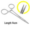 Stainless Steel Veterinary Suture Needle Holder Forceps, Fine & Coarse Teeth, 12.5-18CM