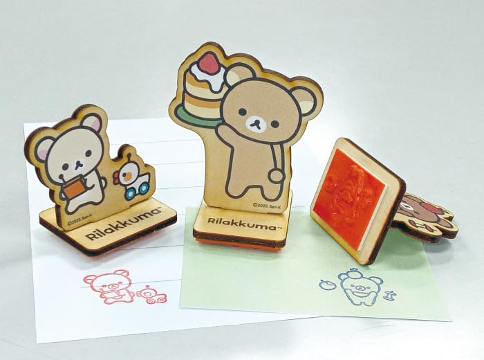 Nagano Factory Rilakkuma Wooden Stand Stamp Collection of these RK901 (Favorite Things) One