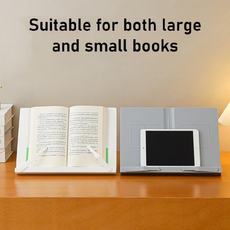 Reading Stands 6 Angles Adjustable Textbook Stand with Paper Clip Folding Cookbook Rack Bookrest for Textbook Tablet