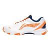 Li Ning Slip Resistant, Abrasion Resistant, Breathable, Lightweight Low Top Badminton Shoes Unisex White Ice Orange AYTS061-1