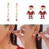 Christmas Earrings Female With Colorful Zirconia Sparkle For Holiday Celebrations