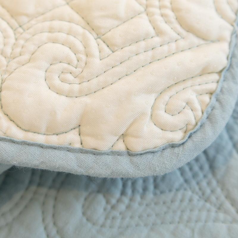Minimalist Style Sofa Cushion Embroidered Quilted Breathable Fabric Pure Cotton Simple Four-season Backrest Towel Cover Non-slip