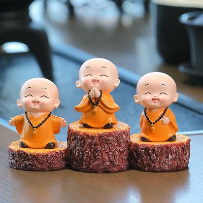 Ornamenti Monaci Zen Piccoli: Carino Decoro Tavolino da Tè per Principianti per Scrivania o Ufficio