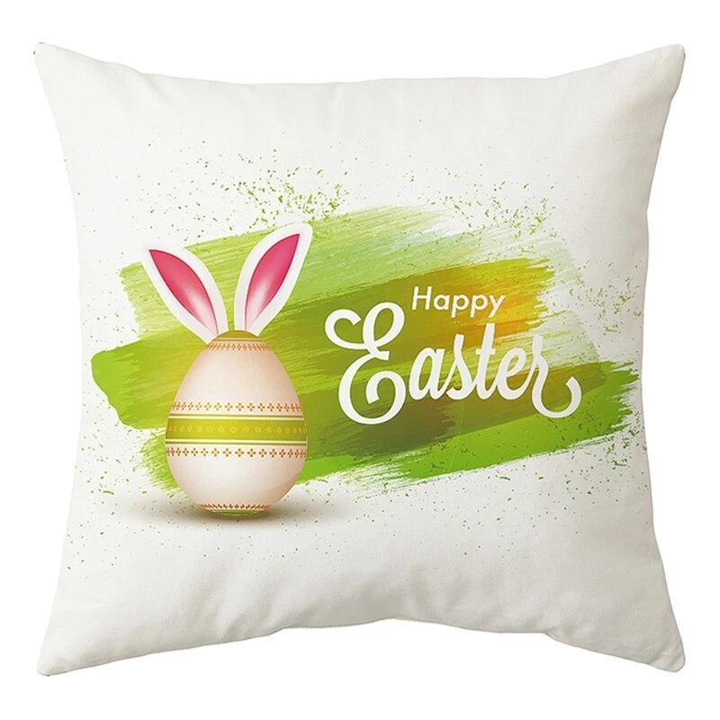 Happy Easter Decoration For Home  Rabbit Eggs Pillowcase Bunny   Supplies Party Favor Gifts 45*45cm