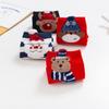 Three-dimensional Women Lot Pack Socks Scarlet Cartoon Christmas Cute Japanese Style Elk Happy Funny Cotton Socks 4 Pairs