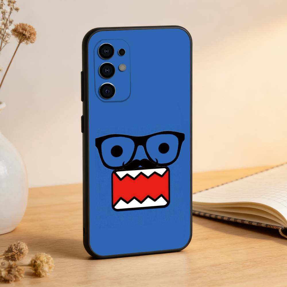 

Super cute Domo-kun Phone Case Black Silicone Soft For Samsung S25,S24,S21,S22,S23,S30,Ultra,S20,Plus,Fe,Lite Samsung S205G