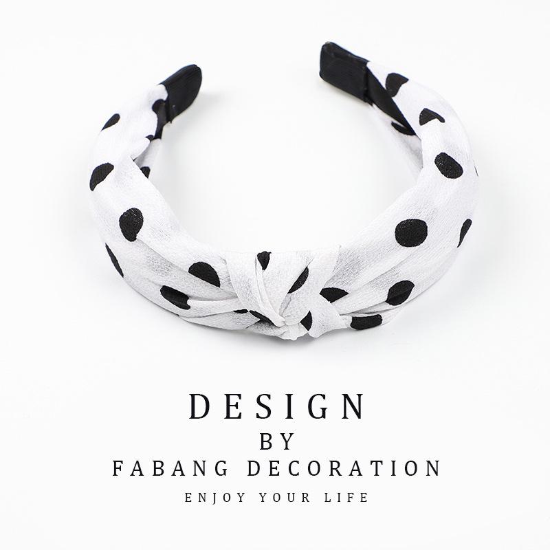 Korean Style Women's Striped Criss-Cross Bow Headband for Yoga & Face Washing