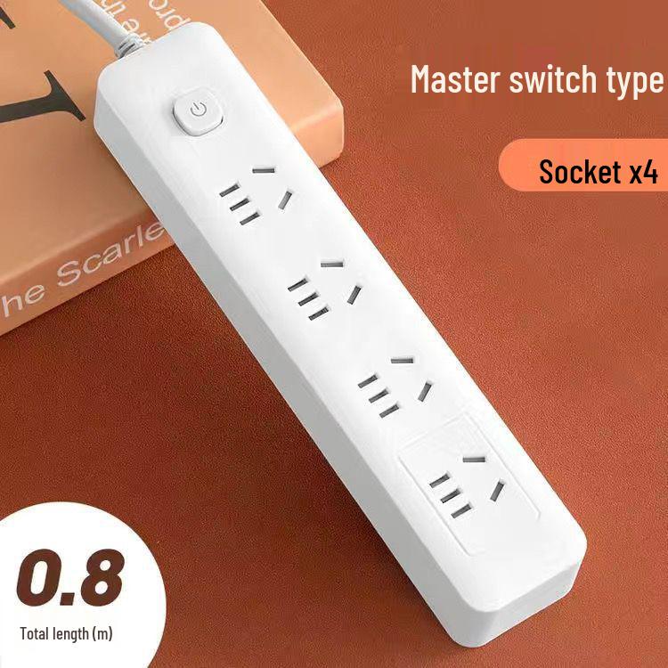 Office USB Power Strip with Multifunctional Sockets and Separate Controls, Long Cord