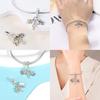 Original Charms Blue Cross Religious Winged Angel Gold Beads Fit Bracelet Copper Women Diy Fine Gift Accessory Set