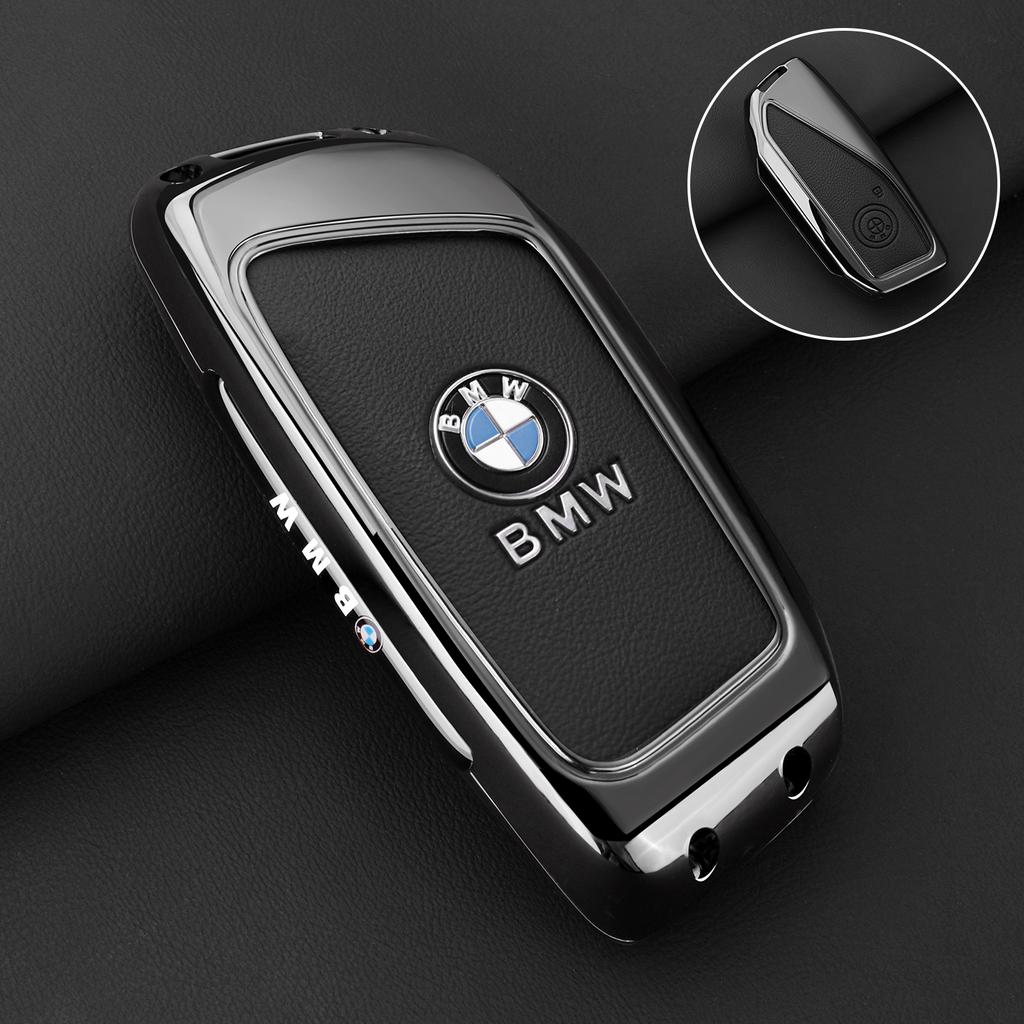 Hot 2025 Zinc Alloy Leather Car Key Case Fob Cover Shell for BMW Series 7 735i 740Li X7 X1 U11 2023 I7 G07 LCI XM 2024 2025 Acce
