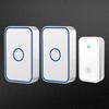 Battery-Free Wireless Doorbell with Long-Range Remote Control, One-to-Two Feature, Ideal for Elderly Users.