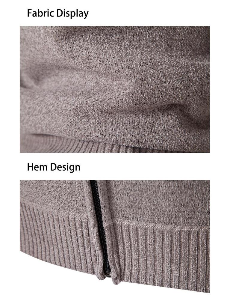 Men's Color Block Striped Hooded Cardigan Sweater - Plus Size Knitwear for Autumn & Winter