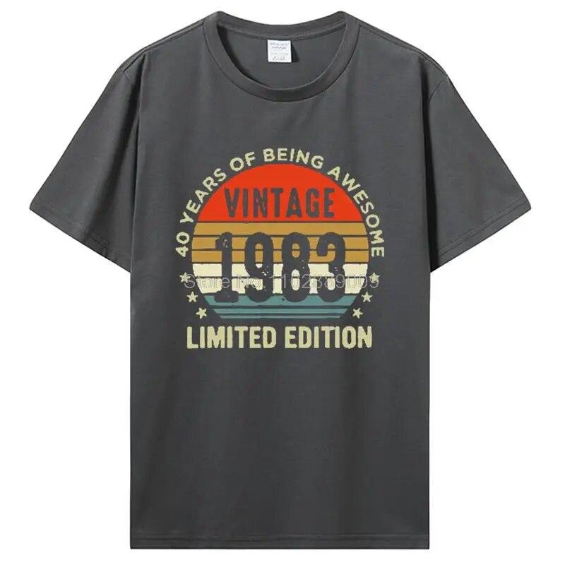 The Best Birthday Present Ever T Shirt For Unisex And Women Old Gifts Vintage 1983 Limited Edition Birthday TShirt Cotton Tees