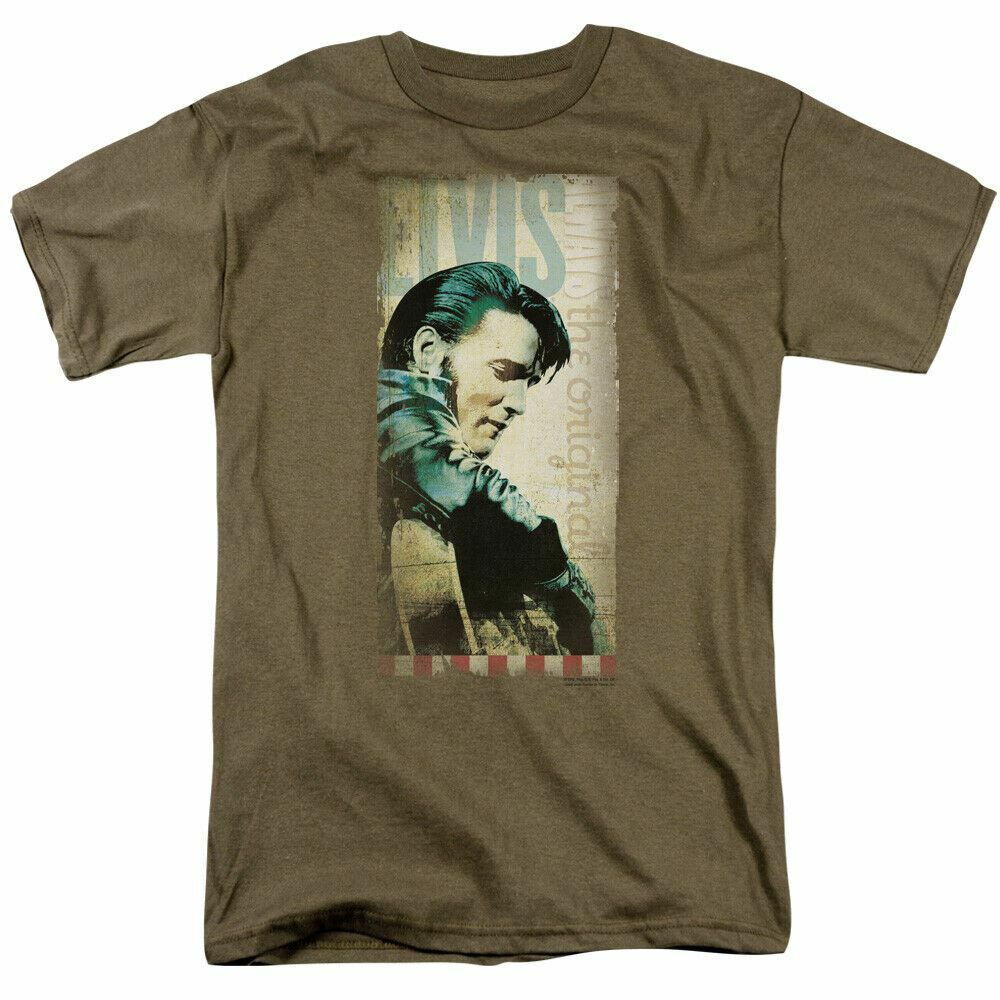 26 Elvis Presley The Original T Shirt Mens Licensed King Tee Safari Green Unisex T-Shirt XL