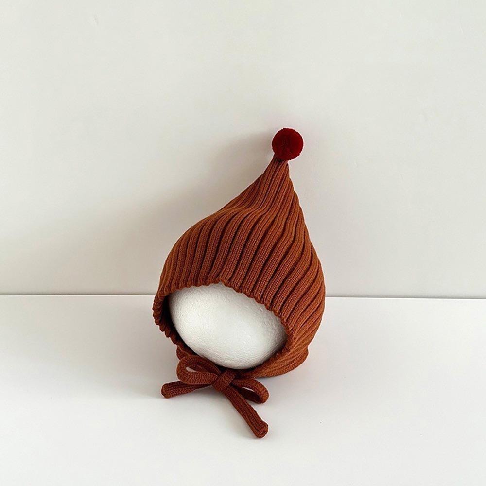 Warm Infant Beanie Cap Solid Color Winter Baby Hat Cute Baby Knitted Hat