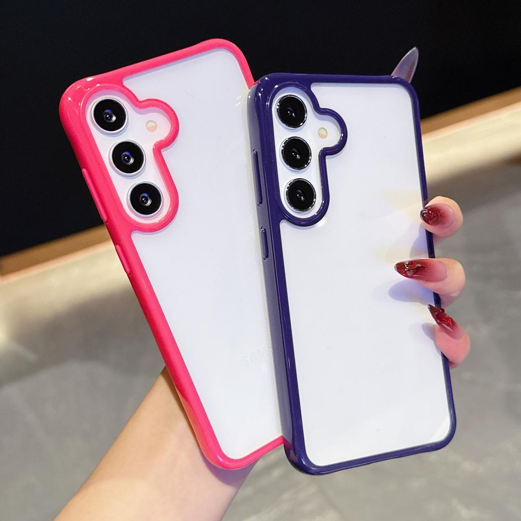 Samsung S25Ultra Handyhülle Acryl S25edge Candy Persönlichkeit Kreativ A56A55 Transparent Schutzhülle