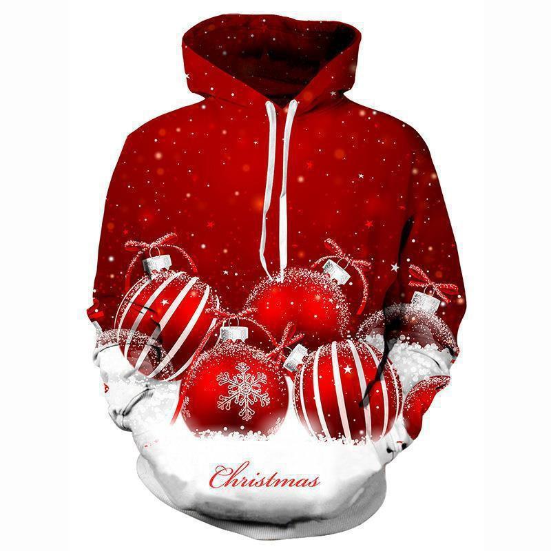 Christmas Halloween Cat Selfie 3D Print Hoodie Couples Casual Loose Fit