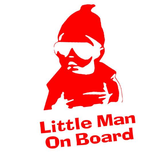 Little Man On Board Funny Baby Car Vehicle Reflective Decals Sticker Decoration