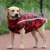 Veste d'hiver imperméable rembourrée pour chien, treillis Doodle bleu, garde au chaud, réflexion nocturne, manteau en coton pour animaux de compagnie, vêtements, fournitures pour animaux de compagnie