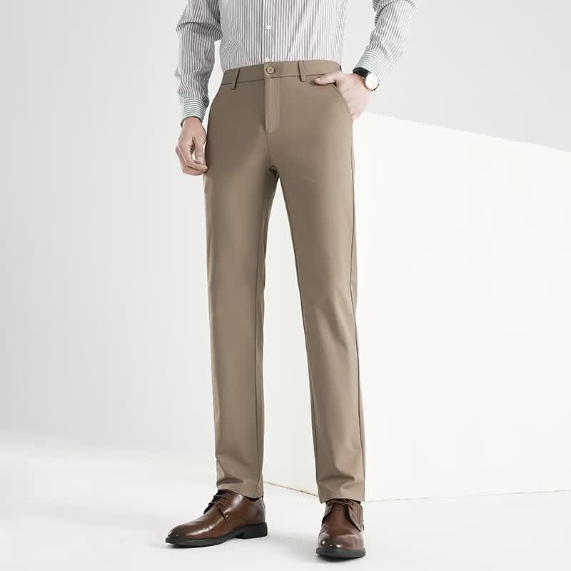 Men's Spring Summer Straight Leg Business Casual Pants