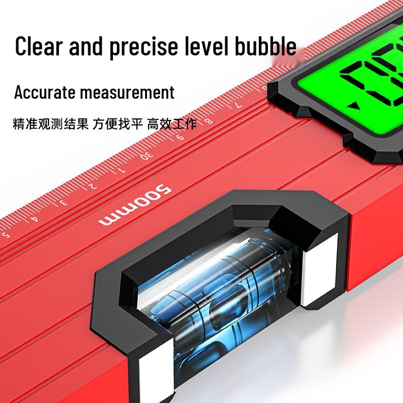 Digital Magnetic Level Ruler with High-Precision Display
