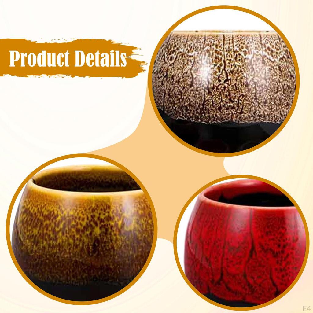5Pcs Japanese Ceramic Tea Cups Chinese Teacups Birthday Gift Coffee for Drinks Milk and