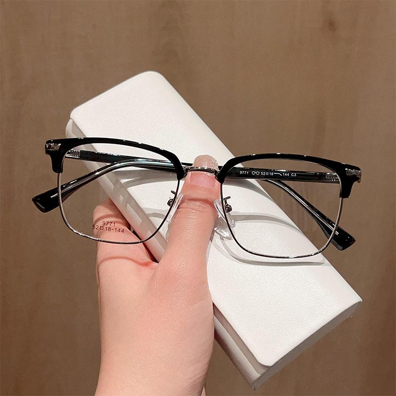 Fashion Retro Eyebrow Glasses Frame Men's Casual Face Can Be Matched with Myopia Glasses Frame Tide.